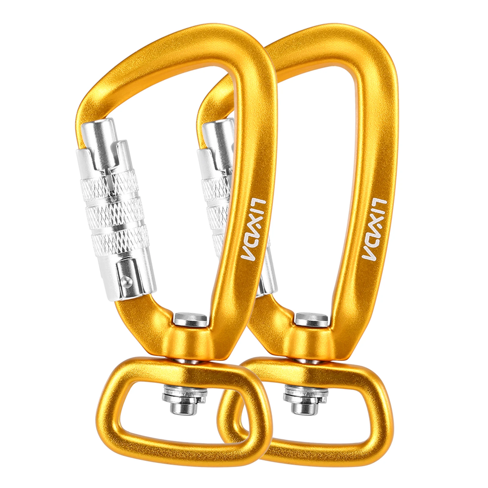 

Lixada 2pcs Swivel Carabiner Clip 360 Rotatable Spinner Carabiner Auto Locking Rotational Hammock Hanging Clip Pet Leash Hook