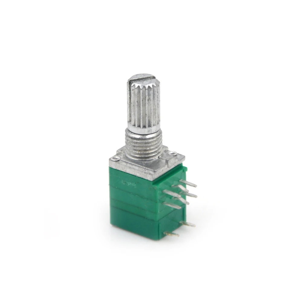 

Newest 1pcs 8pin RV097NS Dual Potentiometer B50K With Switch Audio / Power Amplifier / Sealing Potentiometer