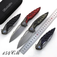 rike thor 7 pocket knife154cm steel titanium alloy g10 handle folding knives tactical military supervivencia outdoo tool edc