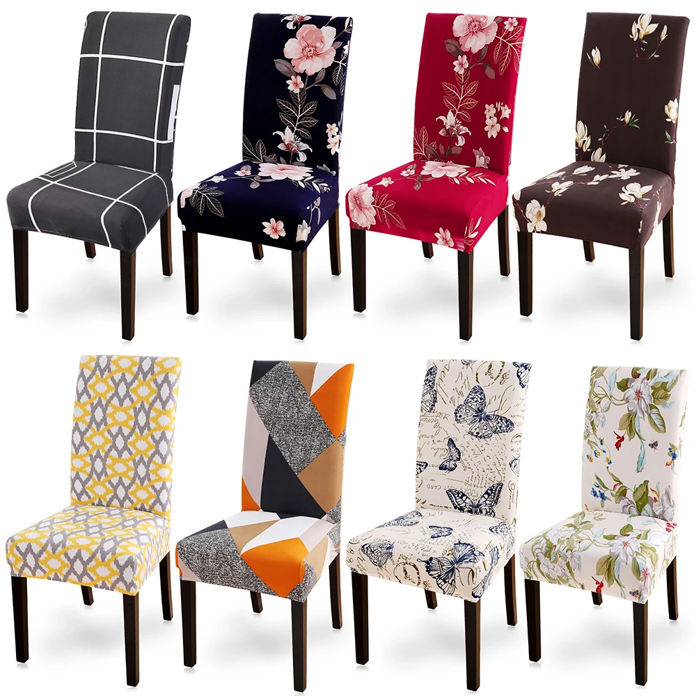 Растягивающийся чехол для стула с принтом большие эластичные чехлы сидений