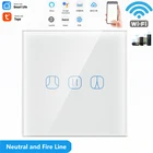 Переключатель для рулонных штор Tuya Smart Life, Wi-Fi, для электрических мотор для жалюзи, Google Home, Amazon, Alexa, голосовое управление