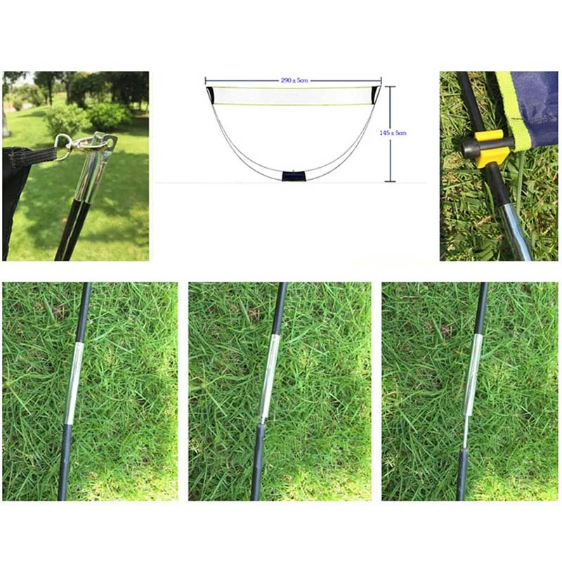 

Portable Badminton Mesh Holder Lightweight Foldable Mesh Rack for Any Surface &T8