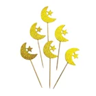 10 шт. Eid Mubarak торт Toppers Женская звезда для дома мусульманский хиджаб для вечевечерние НКИ Ramdan Kareem