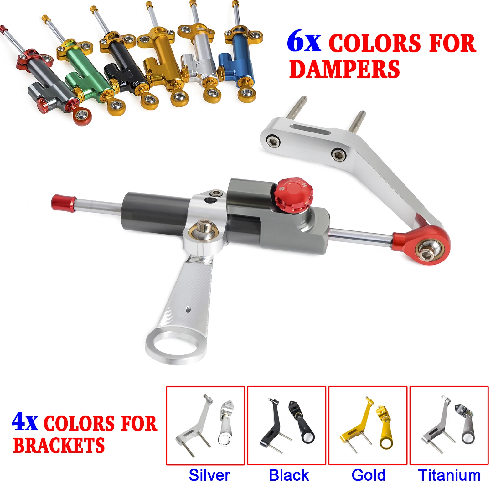 

Motorcycle CNC Steering Damper Stabilizer And Bracket Mounting Kit For Honda CBR954RR CBR 954RR 954 RR 2002 2003 Accessories