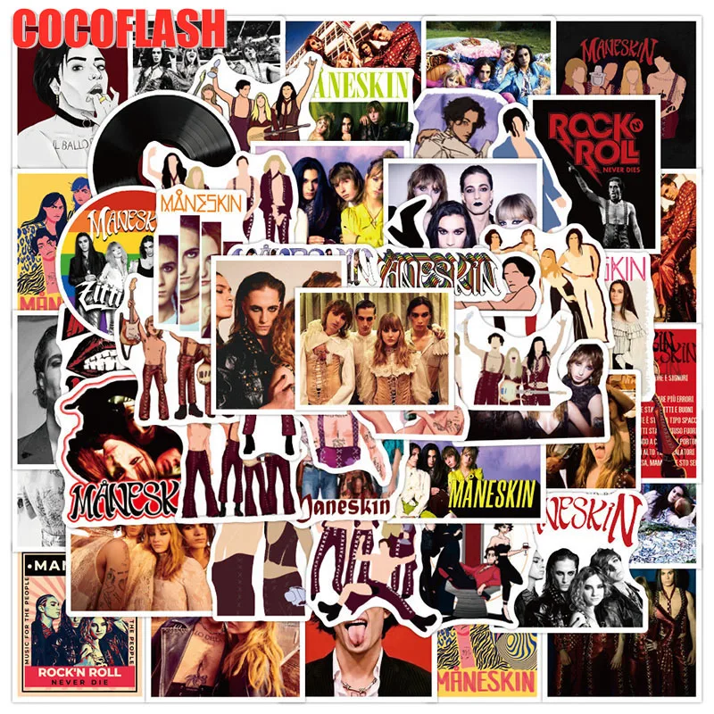 10/50 шт./лот Италия Rock Band Maneskin мультфильм Граффити наклейки для Diy чехол телефона
