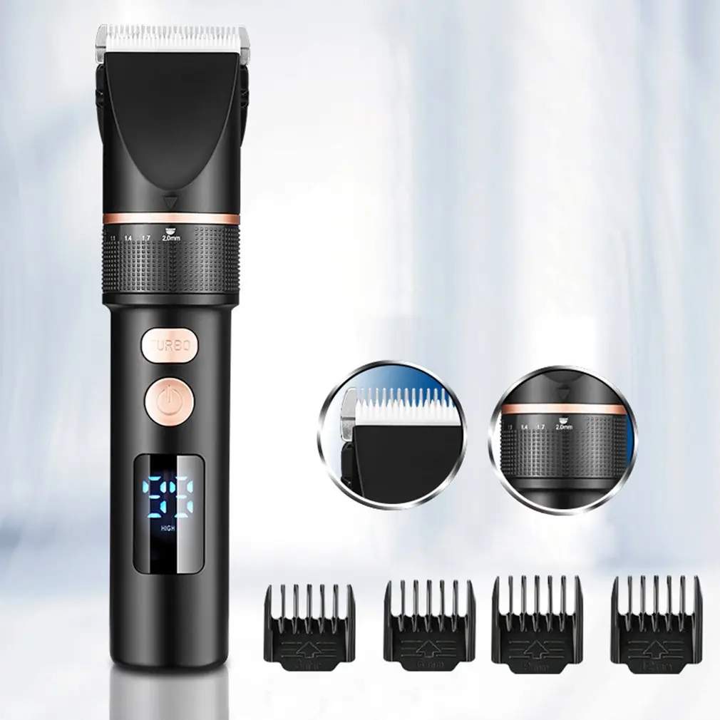 

Men's Electric Hair Clipper LCD Digital Display Electric Clipper Titanium Alloy Ceramic Blade Sharpness