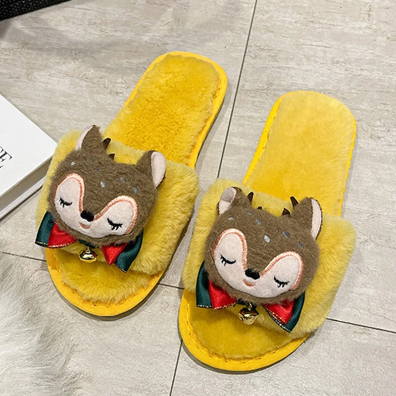 

Женские домашние меховые шлепанцы, зимние меховые шлепанцы больших размеров 43, зима 2021