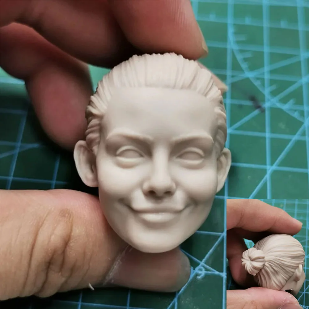 

1/6 DIY Head Sculpt 1/6 Russian Battle Angel Anna Unpainted Head Carving Model Fit 12 inch Female Action Figure Body for Fans