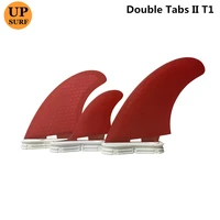 double tabs ii t1 size fins red color fiberglass honeycomb new design surf good quality surf tri set fins