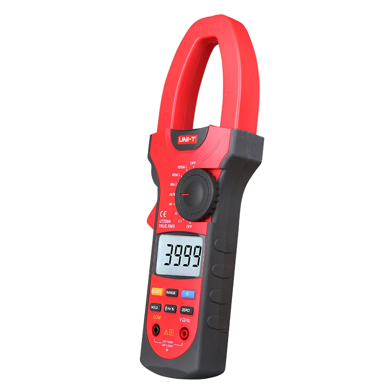 UT209A 1000A цифровой клещи True RMS AC/DC измерение напряжения