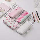 Прочный чехол для карандашей из искусственной кожи с изображением клубники высокого качества, школьные принадлежности для девочек