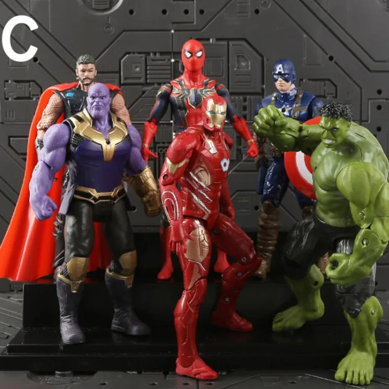 Армейский зеленый 17 см Marvel игрушки Мстители Бесконечная война Человек-паук ПВХ Фигурки цифры Супергерои Человек-паук Коллекционная модель куклы игрушки - Цвет: Армейский зеленый