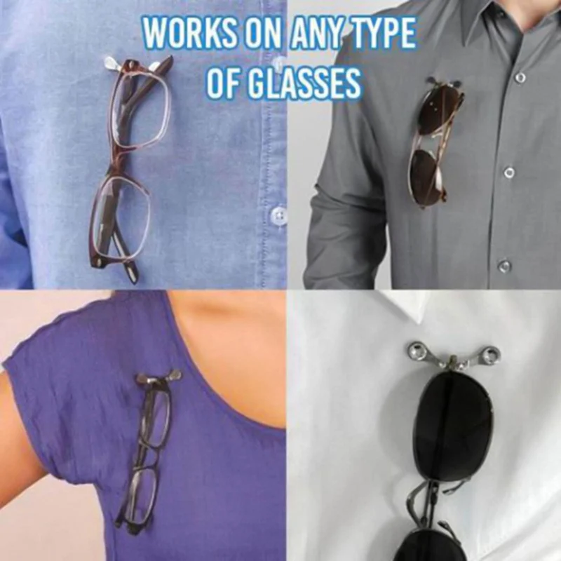 

1pcs Portable Gadgets Collar Glasses Clip Clothing Collar Magnetic Eyeglass Holder Multifunctional Magnetic Clip