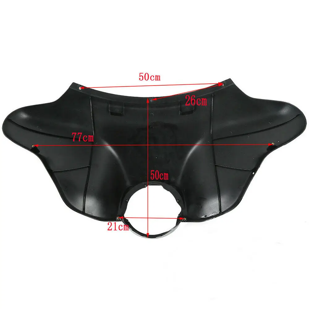 ZXMT мотоциклетный внешний передний обтекатель летучая мышь для Harley Davidson 1996-2013 Неокрашенный Черный HD 96 13