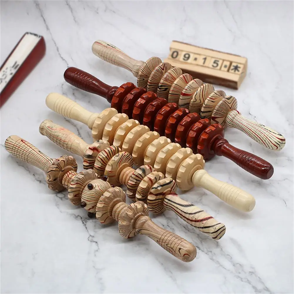 

Wooden Exercise Roller Massage Sports Injury Gym Body Leg Trigger Point Muscle Roller Sticks Abdominal Massager Health Care