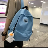 women backpack solid color school bag for girls large capacity waterproof student school backpack travel backpack