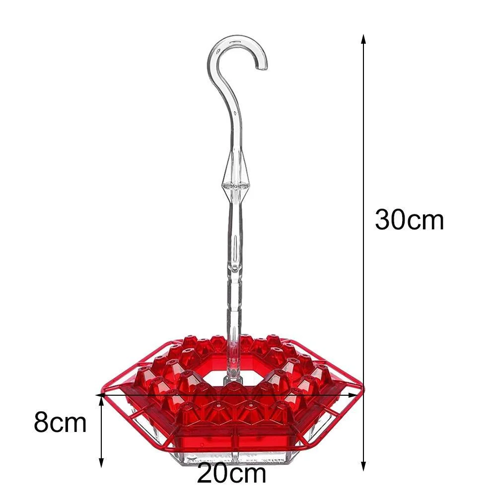 

Mary's Sweety Hummingbird Feeder With Perch and Built-In Ant Moat Diamond Shape for Little Birds Garden Accessories