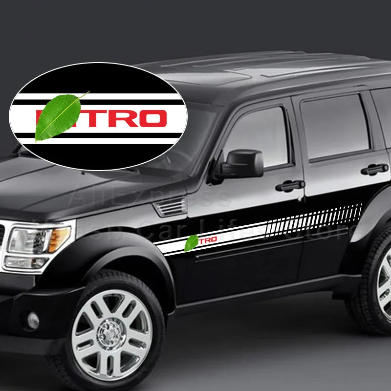 

2 шт., виниловые Стикеры для юбки Dodge NITRO