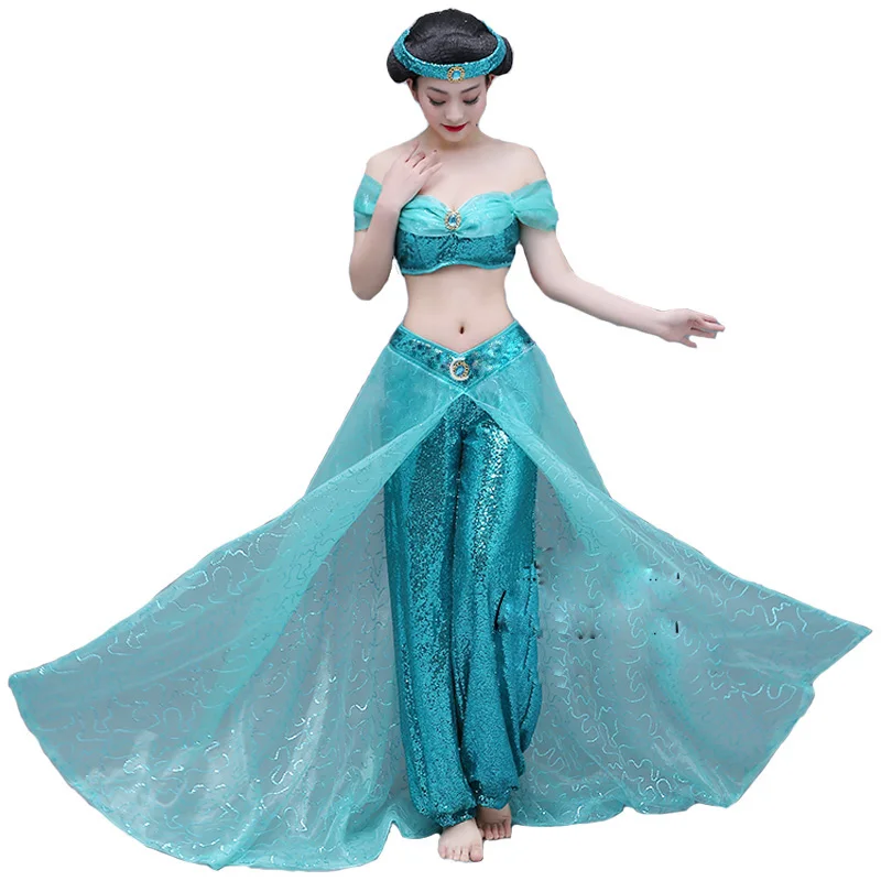 Костюм для косплея Жасмин из Аладдина и волшебной лампы костюмы на Хэллоуин