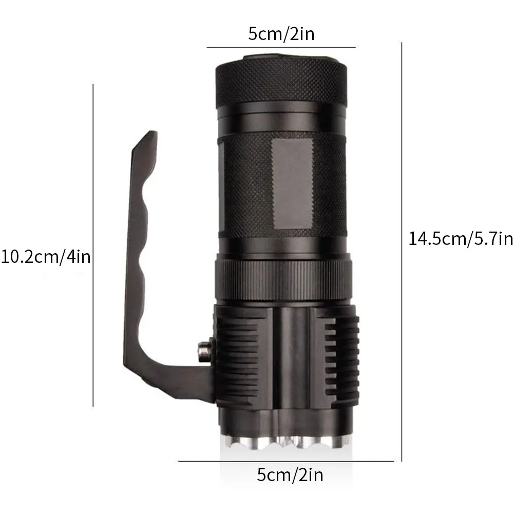 

Rechargeable Led Torch Handheld Waterproof Outdoor Searchlight IPX4 Waterproof 5 Gears Aluminum Alloy For Camping Expedition