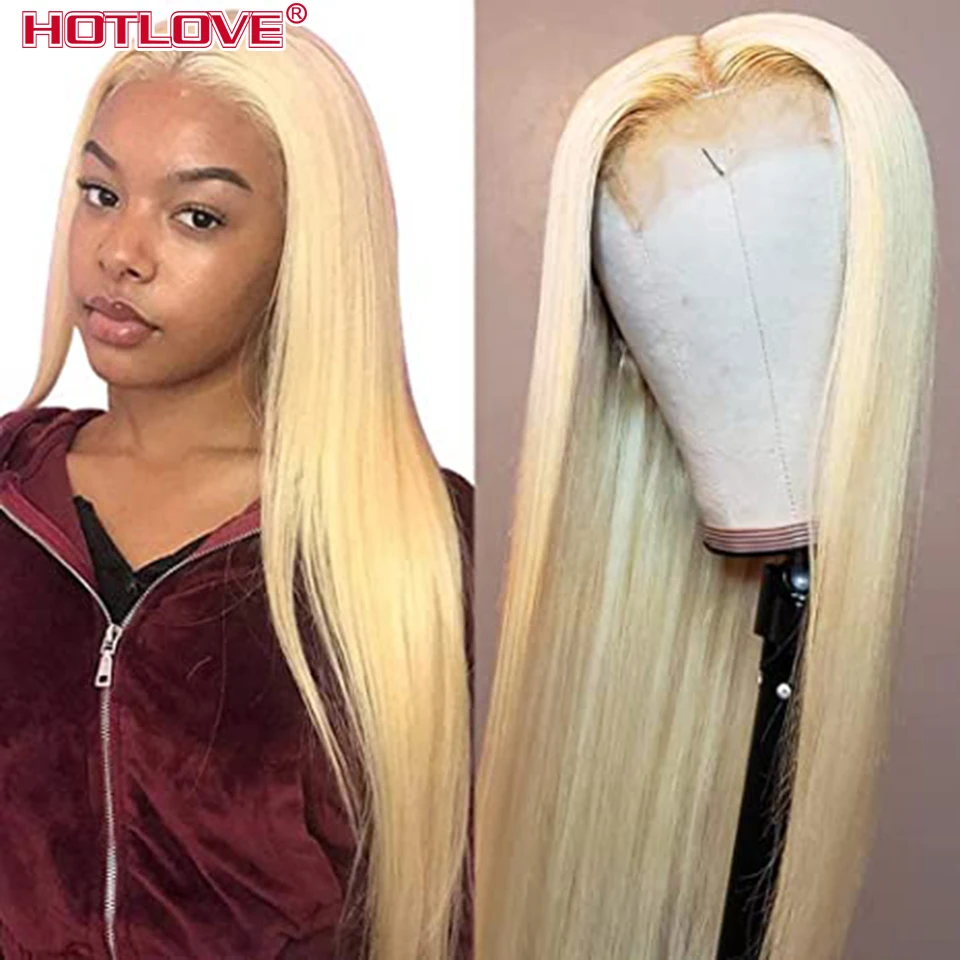613 Blonde Lace Front Wig Human Hair Wigs 28 30 32 Inch Remy Straight Brazilian 613 13x4 Transparent Lace Frontal Wig For Women