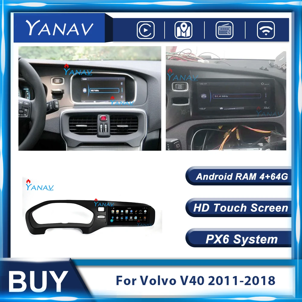 

Car Radio 2 Din Android Car Auto Audio Tesla Stereo Video For Volvo V40 2011-2018 Multimedia DVD Player GPS Navigation Head Uint