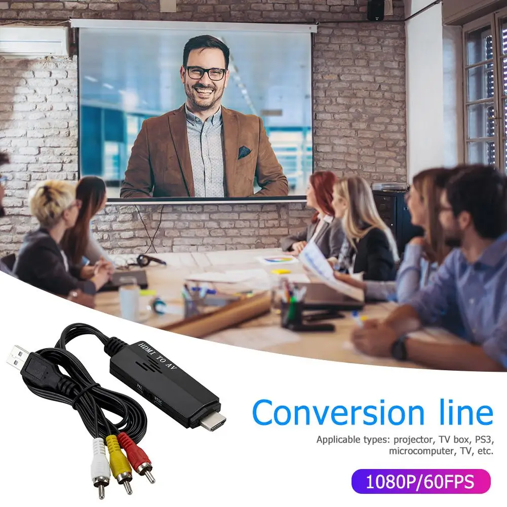 1080P HDMI к RCA конверсионный av-кабель стабильная работа надежный простой в