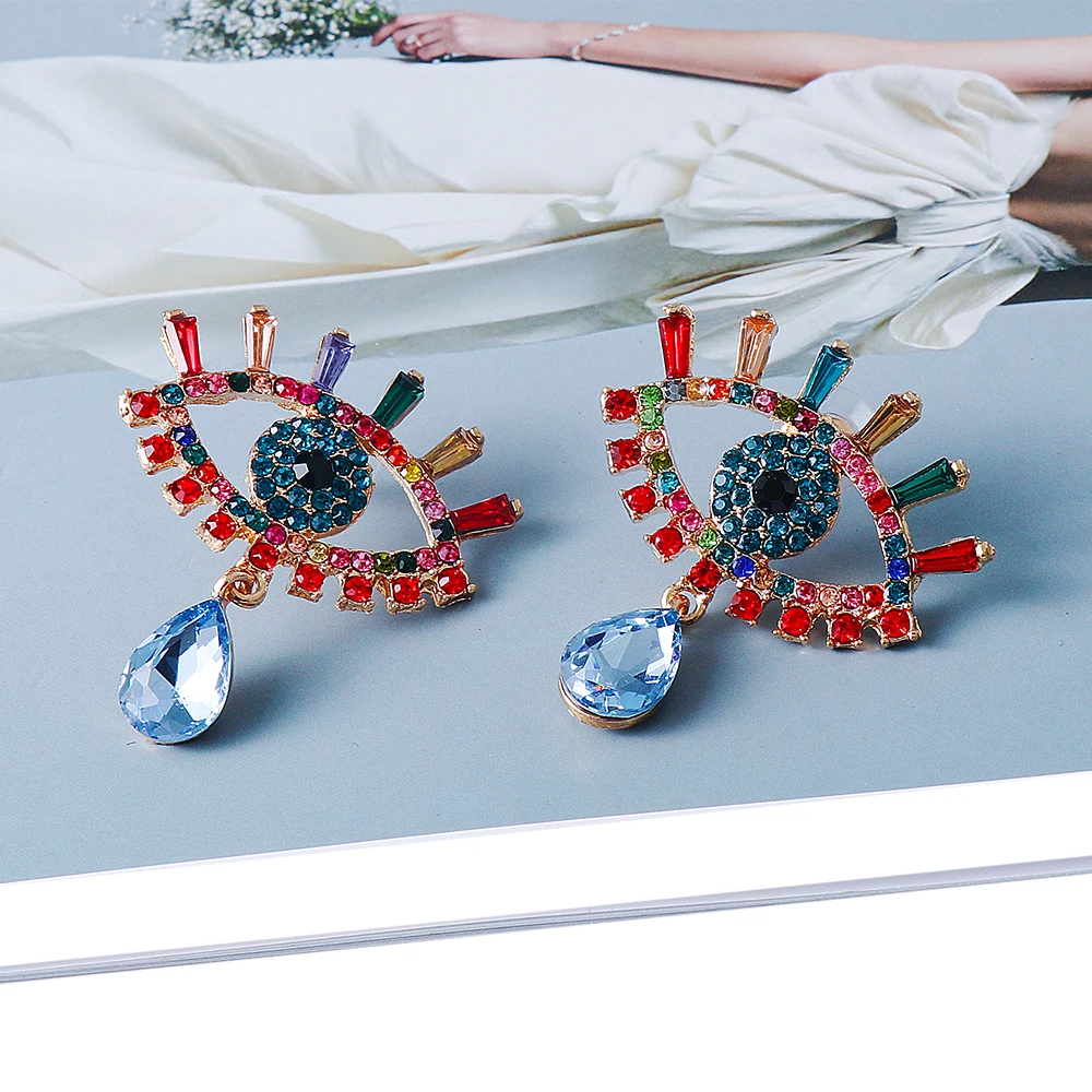 

New Design Temperament Fashion Jwewlry Cute Eye Romantic Earrings Bohemian Glamor Vintage Wedding Gift Accessories For Women