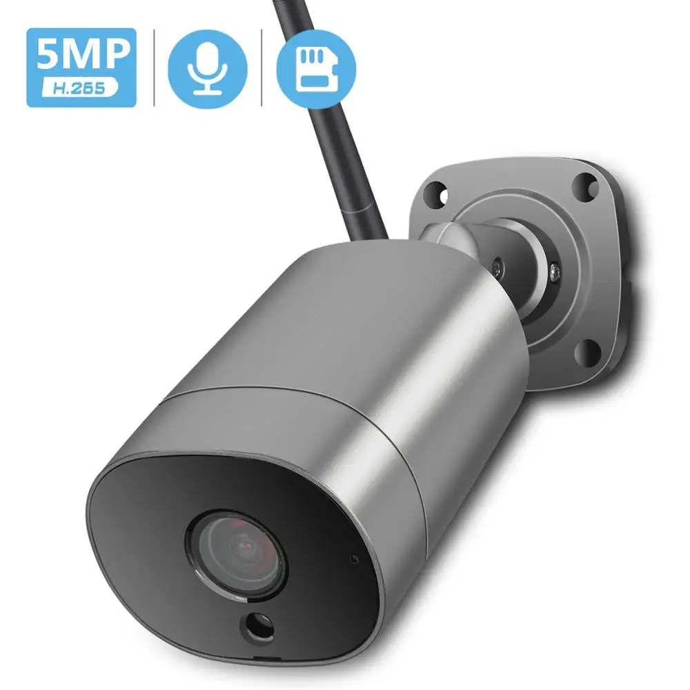 BESDER H.265 iCSee 5MP IP камера WiFi двухсторонняя аудио Антивандальная наружная