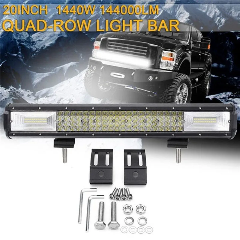 

Jeep Lights Car Wish 20 Row Spot IP68 | Led Fog Inch ATV SUV For Work 144000LM Bar Combo Off-road Quad Flood Boat 10-30V 4WD