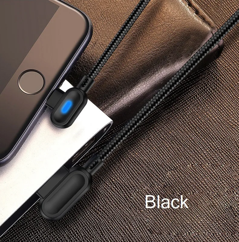 NOHON 90 градусов USB кабель для iPhone XS Max XR X 8 Micro usb type C USBC телефонный кабель для samsung huawei быстрое зарядное устройство USB C кабель
