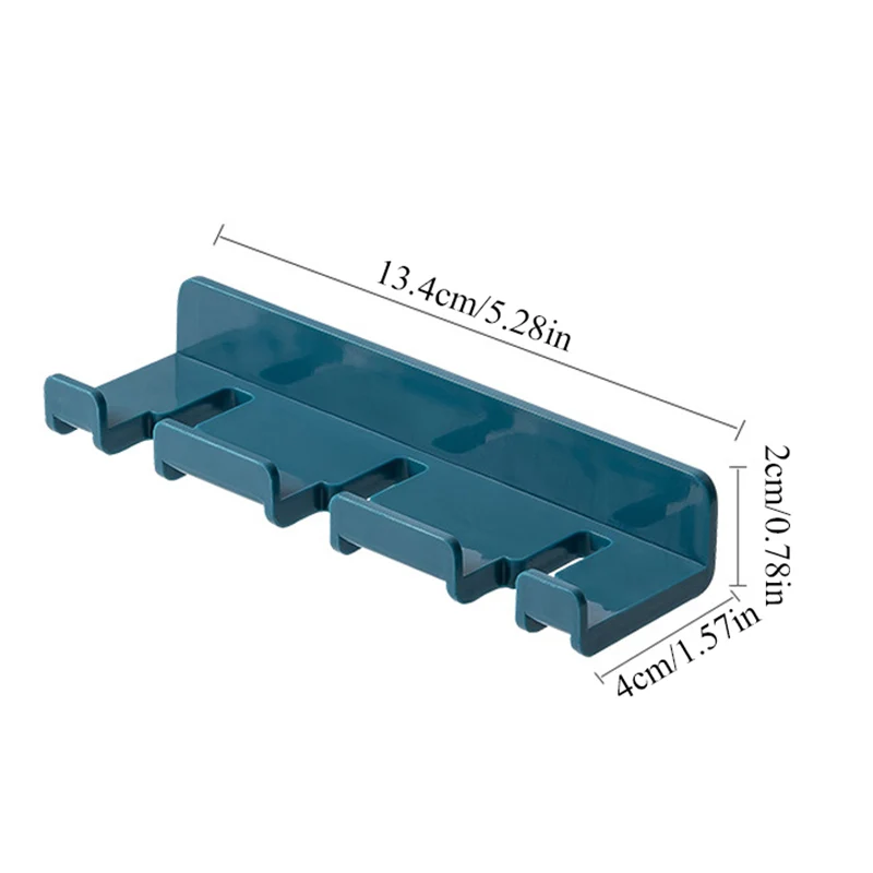 

Punch-free Wall-Mounted Storage Rack Solid Color Toothbrush Holder Wall-mounted Plug Hook Multifunctional Sticky Hook
