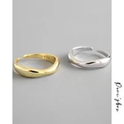Женское кольцо Peri'sBox из серебра 925 пробы, регулируемое минималистичное Золотое кольцо неправильной формы в форме волны, простое Ювелирное Украшение
