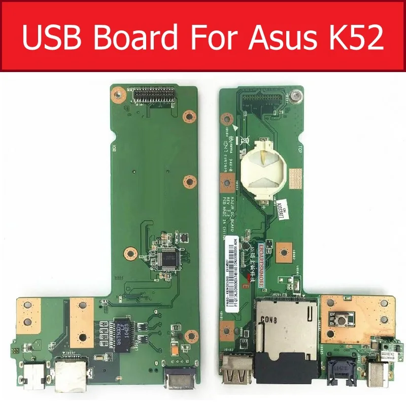 

USB Jack Port Board For ASUS K52 K52J K52JR K52JC K52DR X52F K52F X52J K52DY K52DE K52N VGA Power USB Network Card BOARD