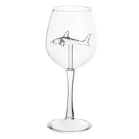 creative shark glass fancy cocktail glass martini glass champagne glass bar mixing glass net red goblet set