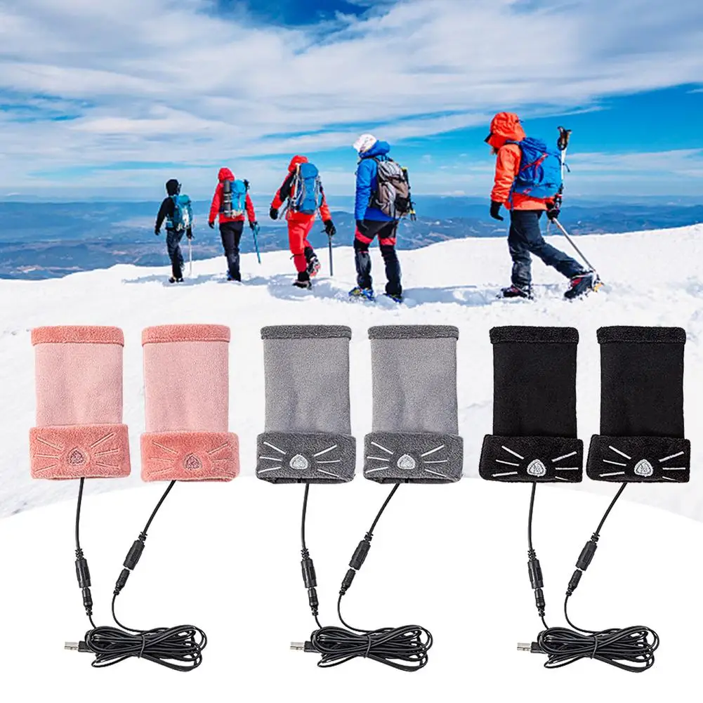 

Перчатки с подогревом USB для женщин и мужчин, мягкие двусторонние перчатки с подогревом без пальцев, зимние теплые перчатки для ноутбука для...