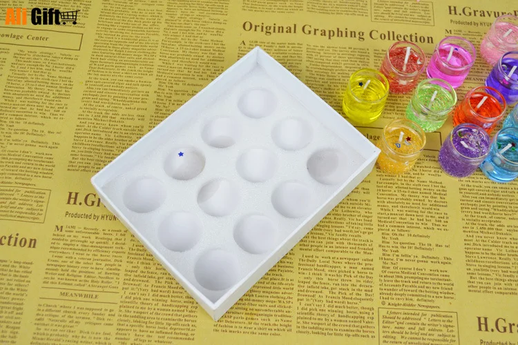 Модные романтические стеклянные желеобразные свечи для украшения свадьбы мини