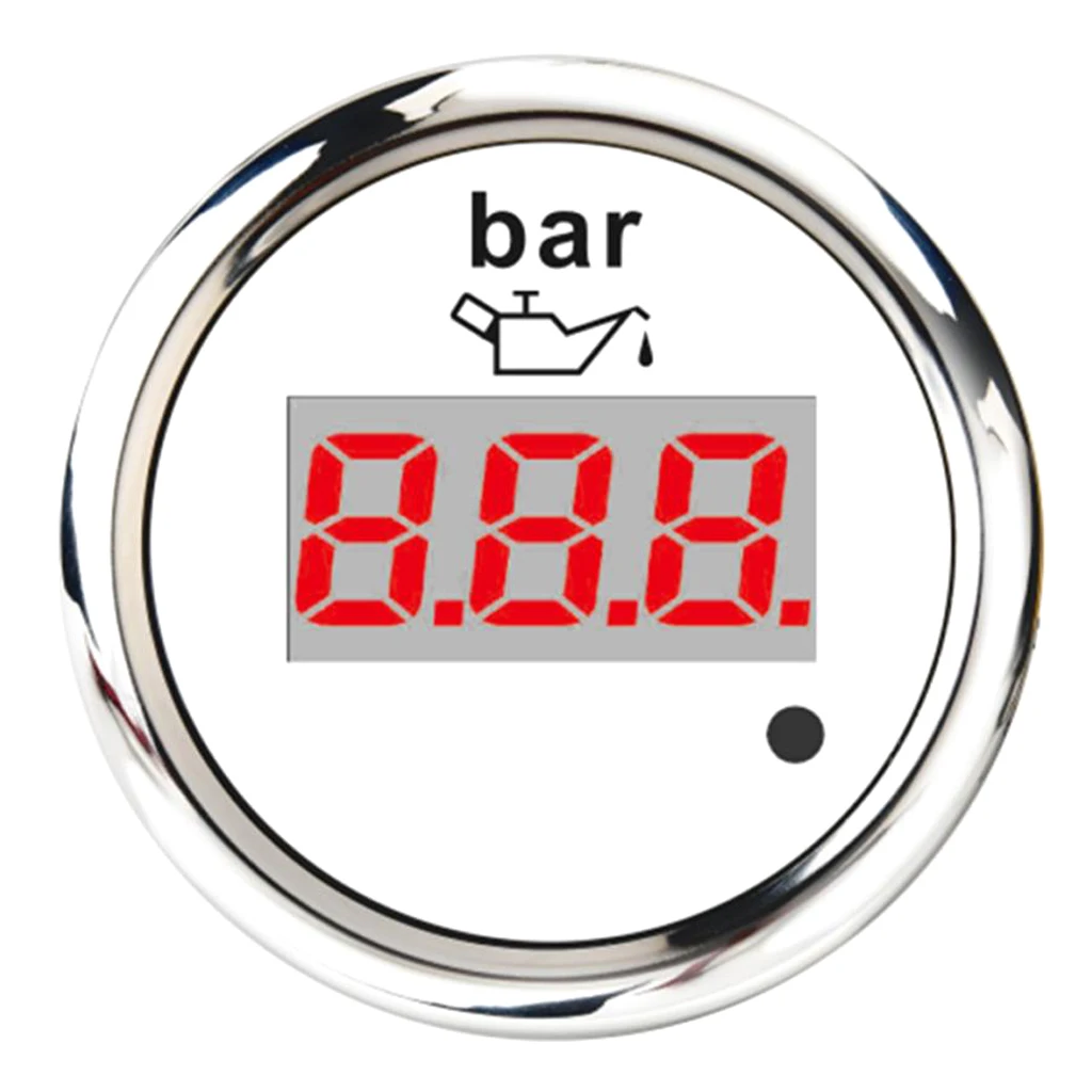 2 '཰mm100Bar цифровой манометр для масла красный светодиод Водонепроницаемый