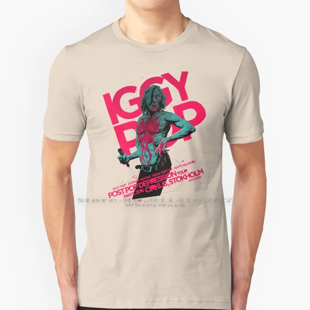 Футболка Iggy Live Lou 100% чистый хлопок Pop 1969 бархатная в стиле панк музыка искать