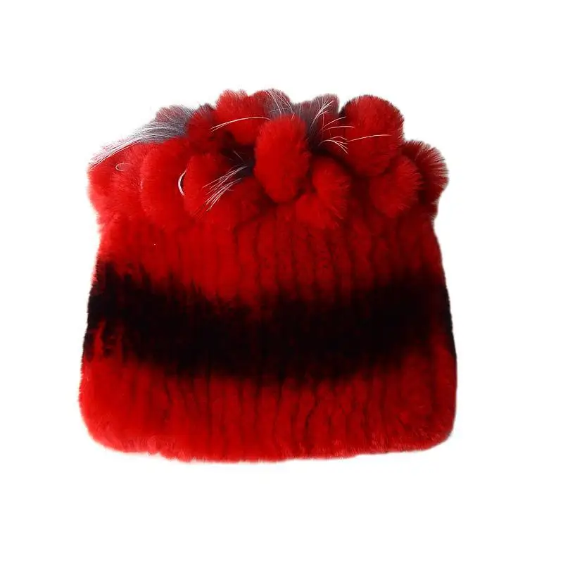 

New Hat Ladies Winter New Water Mink Woven Rabbit Hair Flower Fashion Korean Winter Fur Hat