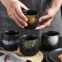 japanese style tea cups set big capacity retro porcelain cup sushi tableware tea sets cups home use restaurants 180ml
