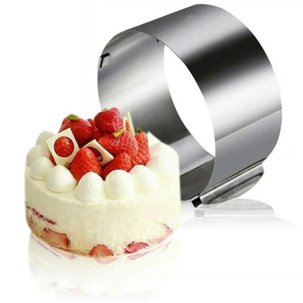 

Adjustable Mousse Ring Round Mold Border Paste Film Kitchen Accessory DIY Baking Cake Tools Dessert Decoration