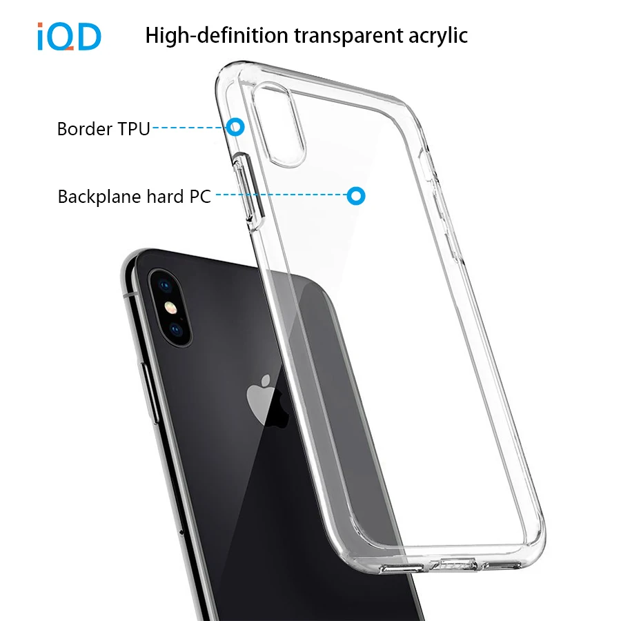 50 шт. для iphone 11 Pro Xs Max Прозрачный чехол для Apple iphone X Xr 8 7 6 Plus жесткий защитный чехол