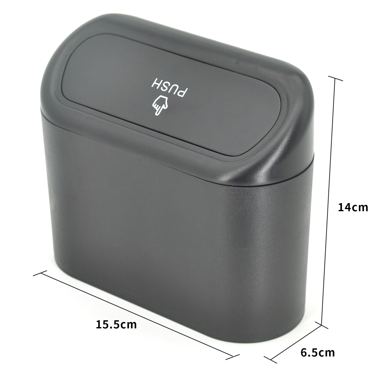 

Car Trash Bin Hanging Vehicle Garbage Dust Case Storage Box Black Abs Square Pressing Type Auto Interior Accessories Trash Can