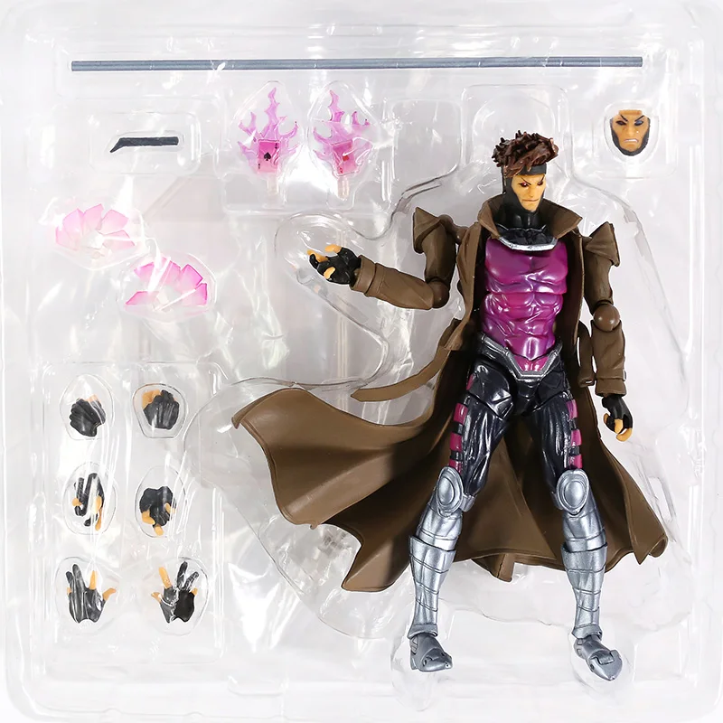 no box Marvel Amazing Yamaguchi Revoltech GAMBIT X-MEN серии NO.012 фигурка коллекция игрушек кукла подарок - Цвет: no box