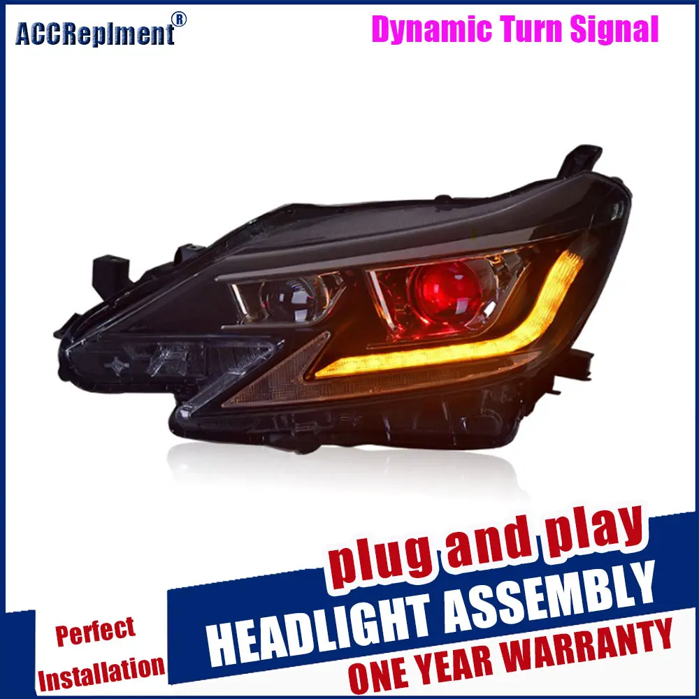 

Car Styling HeadLamp For Toyota Reiz Led Headlights 2014-2019 Mark X Head Lamps Led Drl HID KIT Bi-Xenon Lens Low Beam Projector