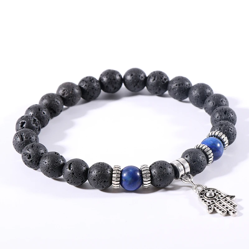 Мужской 8 мм браслет из натурального камня красный зеленый тигровый глаз и