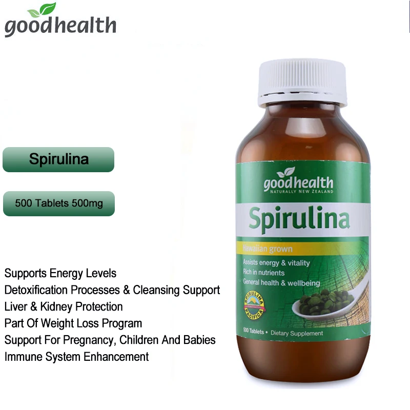 Good Health Superfood Spirulina 500tablets Dietary Nutrient Complex Supports Energy Levels Immune System Enhancement