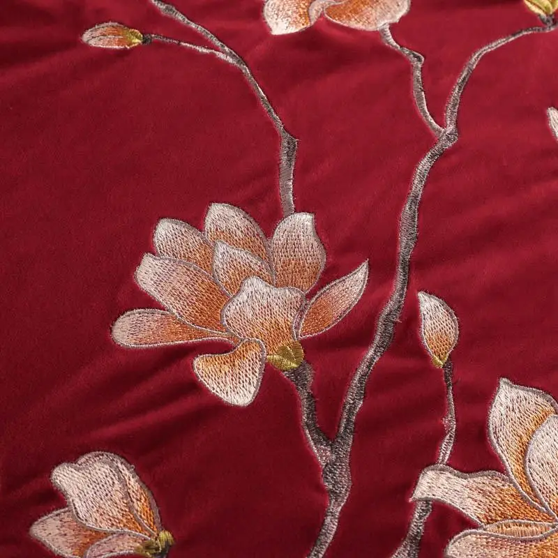 J1 зимний флисовый комплект постельного белья с цветочной вышивкой Птицы