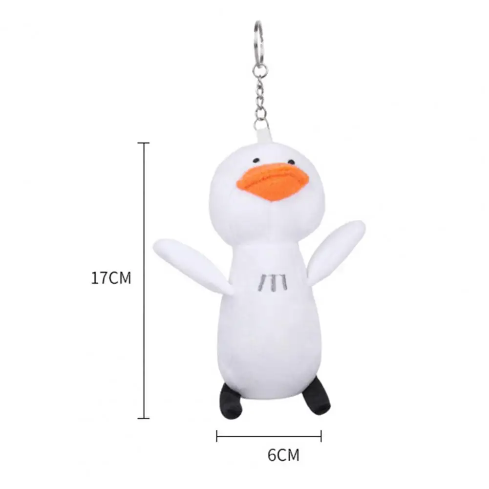 

Pendant Toy Simple Style Cute Soft Little White Duck Plush Hanging Doll with Keychain Hanging Bag Decor Girl Kids Gift